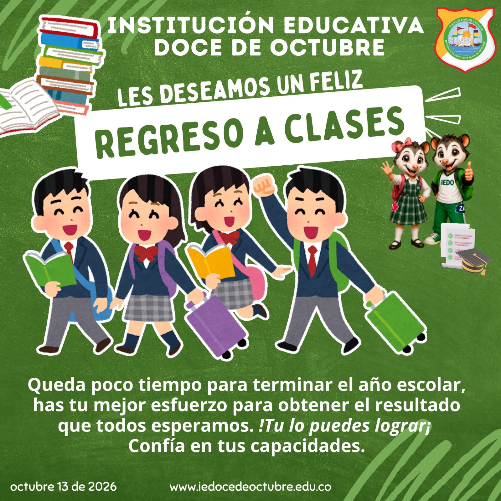 La recta final del año escolar comienza… ¡es momento de dar lo mejor de nosotros!
